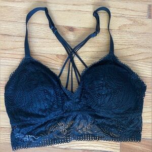 Elegant Black Auden Lace Bralette Medium